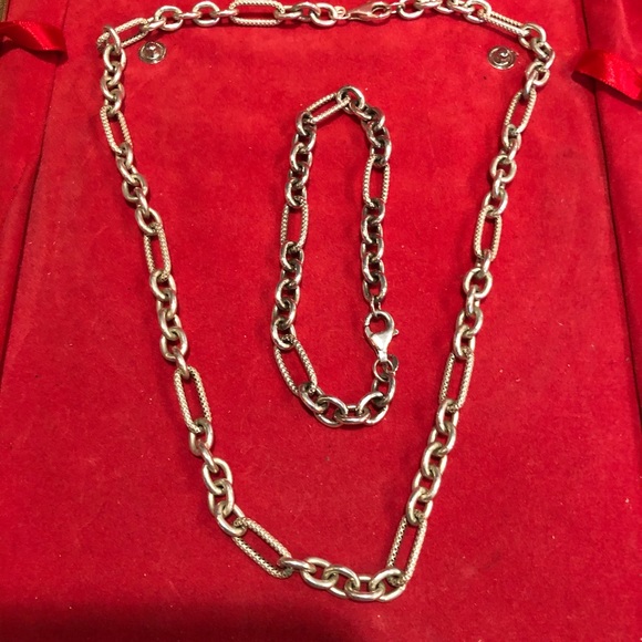 7 1/2” Sterling Silver Figaro Chain Bracelet - Picture 14 of 16